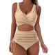 thumbnail image 2 of Augper Fashion Women's Sleeveless SolidBikini Set Swimsuit Push-Up Padded Swimwear Swimsuit Beachwear, 2 of 5