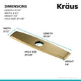 thumbnail image 3 of Kraus 10-inch Deck Plate for Kitchen Faucet in Brushed Brass, 3 of 4