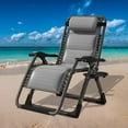 thumbnail image 4 of MOPHOTO 2 Pack Zero Gravity Chair Support 440lbs for Backyard Beach, Foldable Reclining Lounge Chair with Headrest & Cup Holder for Indoor Outdoor, Patio Recliner Folding Reclining Chair, 4 of 9