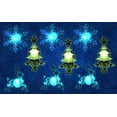 thumbnail image 2 of Holiday LED Lighted Window Decorations - Set of 3 - Reindeer Christmas Tree Snowflake - Color Changing Lights - Xmas Decorations - 9695, 2 of 3