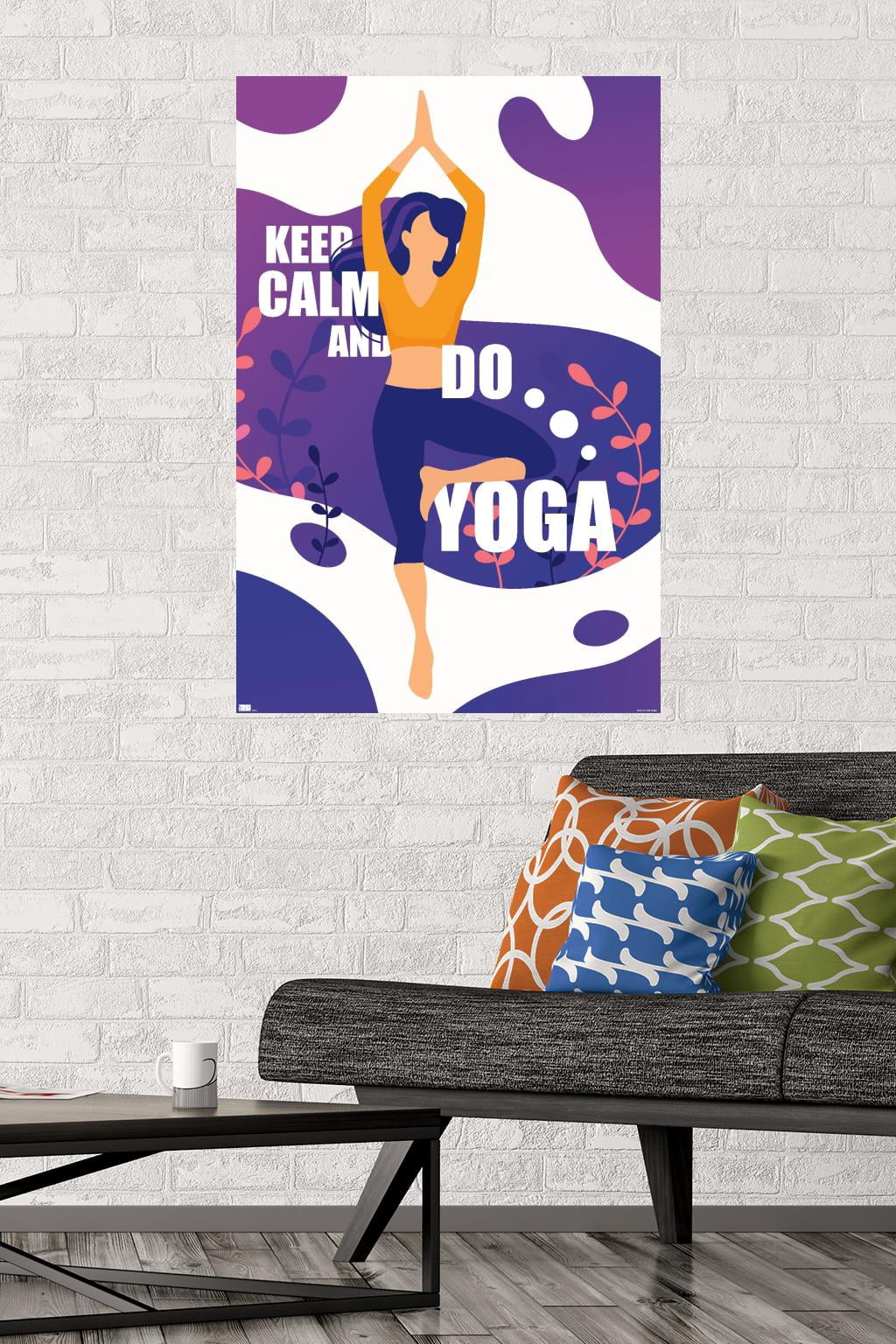 Keep Calm and Do Yoga Wall Poster, 22.375" x 34"