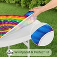 thumbnail image 5 of Rainbow Tie Dye Mandala Pattern Round Fitted Tablecloth with Elastic Edge,Dining Table Cover Waterproof,Outdoor Round Tablecloth for Camping,Dining,Indoor and Outdoor, 5 of 7