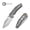 Black/Polished Yellow, variant on CIVIVI Wellmax Pocket Knife Folding Knife with 3.6" Satin Finished 14C28N Blade Gray Aluminum Handle With Polished Clear Lexan Inlay C24008C-1