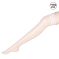 thumbnail image 2 of Lencería sexy a juego de encaje tubo largo pequeño ojo mediano medias de red medias de red sexy seductoras medias de red sexy medias negras blancas talla única（4 piezas） ZefeiWu 9024715036803, 2 of 3