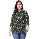 thumbnail image 3 of CamiManLarCon Botones Estampado Floral TalGrande PaMujer Negro XL, 3 of 6