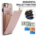thumbnail image 5 of Mantto for iPhone 7/8/SE 2020/SE 2022 Back Wallet Case with Card Holder, Magnetic Clasp 3 Card Slots RFID Blocking Premium PU Leather Shockproof Anti-Scratch Wallet Phone Case, Rosegold, 5 of 7