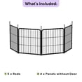 thumbnail image 5 of SunsGrove Dog Playpen, Heavy Duty Anti-Rust Pet Pen for Indoor, Courtyard, RV Camping for Puppy and Small Dogs,24'' 4 Panels,Black, 5 of 10