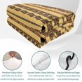 thumbnail image 4 of Quilts King Size Bedding Set, Yellow Brown Boho Lightweight Quilted Comforter, Ethnic Tribe Aesthetic Abstract Art Soft Reversible Bedspread Coverlet with Pillow Covers for All Season, 96" x 106", 4 of 9