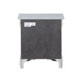 thumbnail image 5 of Nightstand with 2 Drawers, Louis Philippe III Finish - Bedroom Side Table, 14"W x 13"D x 5"H, Modern Metal Handle, Solid Pine & Veneer Silver + Synthetic Wood, 5 of 7