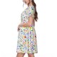 thumbnail image 2 of Easygdp Education And Science para Vestido Transpirable de Mujer, Vestido Suelto de Manga Corta con Pliegues y Bolsillos para el Verano, 2 of 6