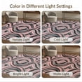 thumbnail image 7 of ODIKA 2'x3' Washable Doormat Pink Grey Contrast Geometric Abstract Crisp Detail Large Contemporary for Entryway, Kitchen, Laundry Room, Non-Slip, Low Pile, 7 of 7