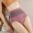 thumbnail image 3 of Fadeal Tummy Control Underwear for Women Women's High Waisted Belly Stripes Bump Color Lifting Buttocks Shaping Panties Shapewear Shorts C L, 3 of 3