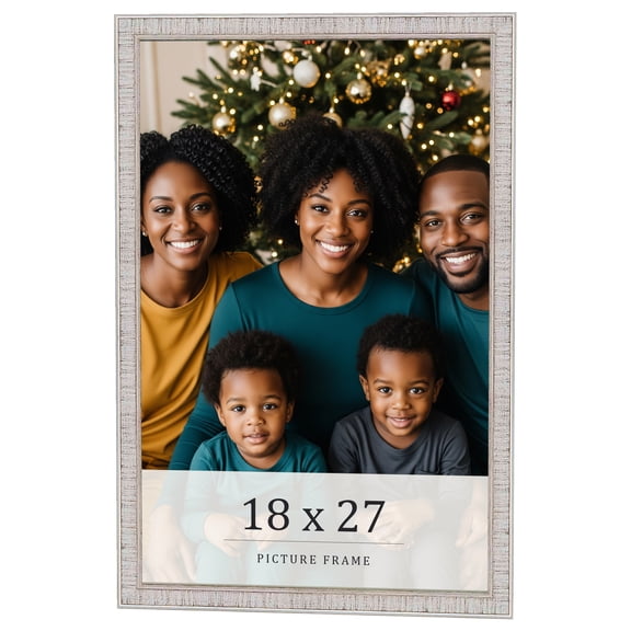 18x27 Frame White Real Wood Picture Frame Width 0.75 inches | Interior Frame Depth 0.5 inches |