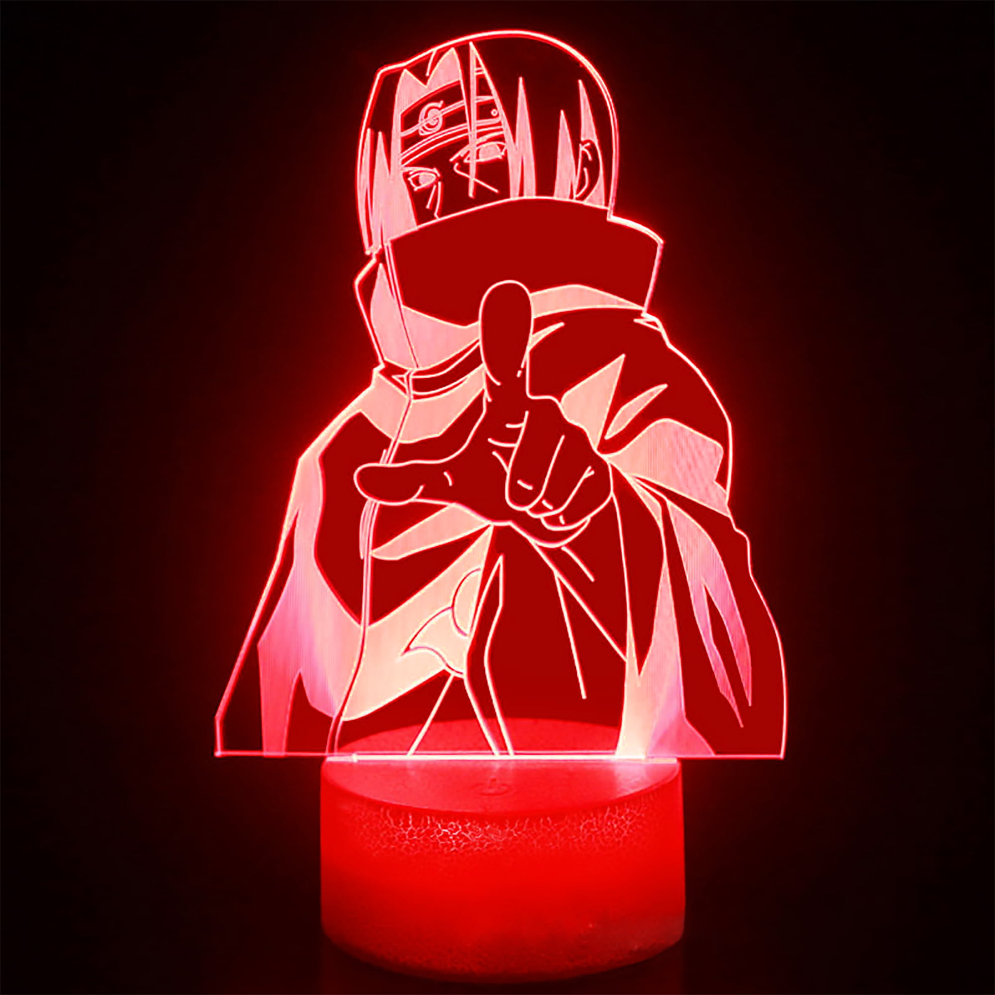 Anime Naruto Figurines Sasuke Kakashi Room Decor 3D Night Light Itachi LED Lamp 