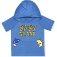 thumbnail image 2 of Baby Shark Boys 3 Piece Hooded Tee and Short Set, Toddler, 2 of 7