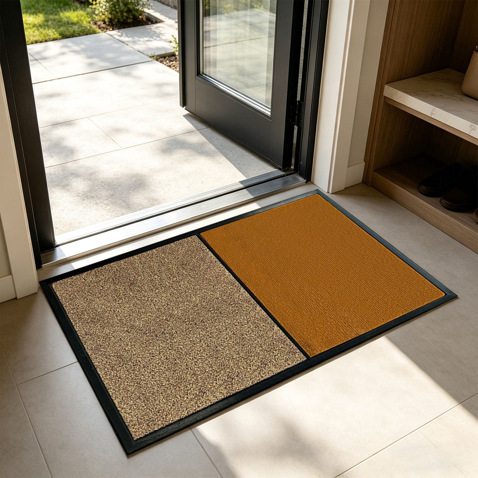 2 in 1 Disinfecting Sanitizing Floor Entrance Doormats, Wet Dry Shoe Mat, Disinfection Entry Rug Shoe Sanitizer, Indoor Outdoor Rug, Shoe Sole Cleaning Mat