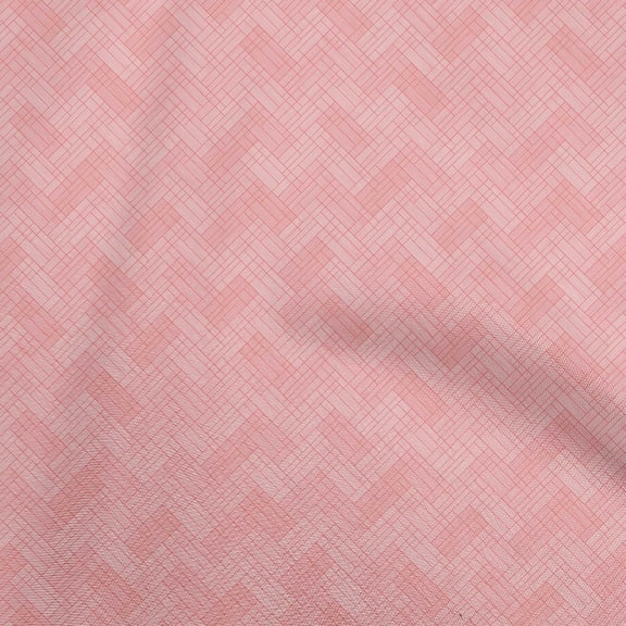 oneOone Polyester Spandex Blush Pink Fabric Geometric Dress Material Fabric Print Fabric By The Yard 56 Inch Wide