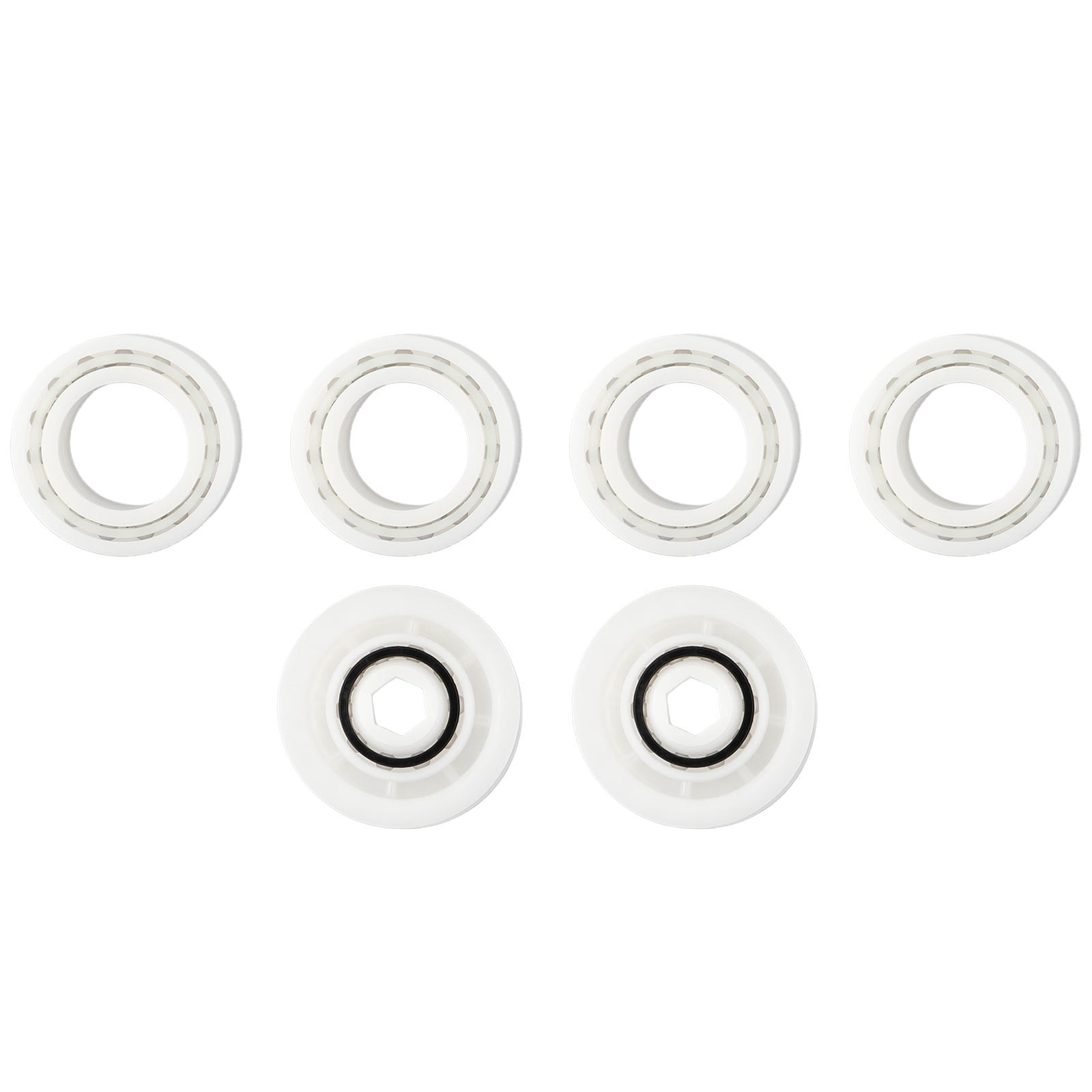 Automatic Robotic Pool Cleaner Replacement Parts, Guide Wheels 4 Pack with 2 Pack Pulley Gears 3884997-R6 for Maytronics Dolphin, Nautilus CC Plus Pool Cleaner M200/M400/M500 &Dx3/Dx4/Dx6