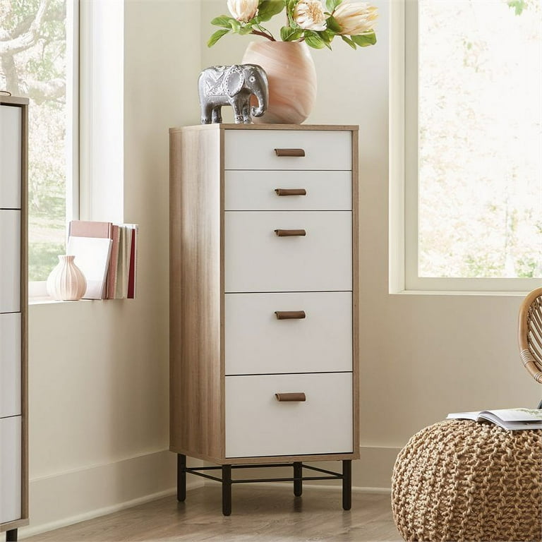 Sauder Anda Norr Lingerie Dresser of Drawers Sky Oak Finish