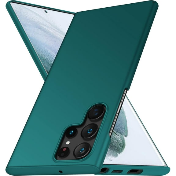 Case for Samsung S22 Ultra 5G, Thin Premium Hard Plastic Matte Finish Anti-Scratch Cover Cases for Samsung Galaxy S22 Ultra 5G 6.8" (2022)-Green