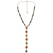 The Pioneer Woman Adult Female Gold-Tone Metal Multi Resin Stone and Bead Y-Necklace