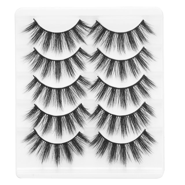 Pestañas Postizas Rizadas, Pestañas Postizas De Maquillaje Juego De Pestañas Postizas Suaves 5 Pares De Pestañas Postizas Para Maquillaje De Mujeres Y Niñas ANGGREK Otros