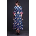 thumbnail image 3 of Bimba Floral Ladies Button Down Print Dress A-Line Cocktail Party Shirt Dress-X-Small, 3 of 5