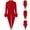 Red Swallow Tailed Coat for Men, variant on HOOMEUMY Mens Swallow Tailed Coat Casual Workout Long Sleeve Clothes Fashion 2025 Trendy Classic Solid Coat Turndown Collar Jacket Steampunk Design Red M