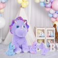 thumbnail image 3 of Set de animales de peluche con diseño de dinosaurios MaoGolan para niñas con 4 peluches, 3 of 8