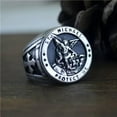 thumbnail image 2 of GKNET Men's Popular Fashion Saint Michael Stainless Steel Cross Knight Rings Size 7-13, 2 of 8