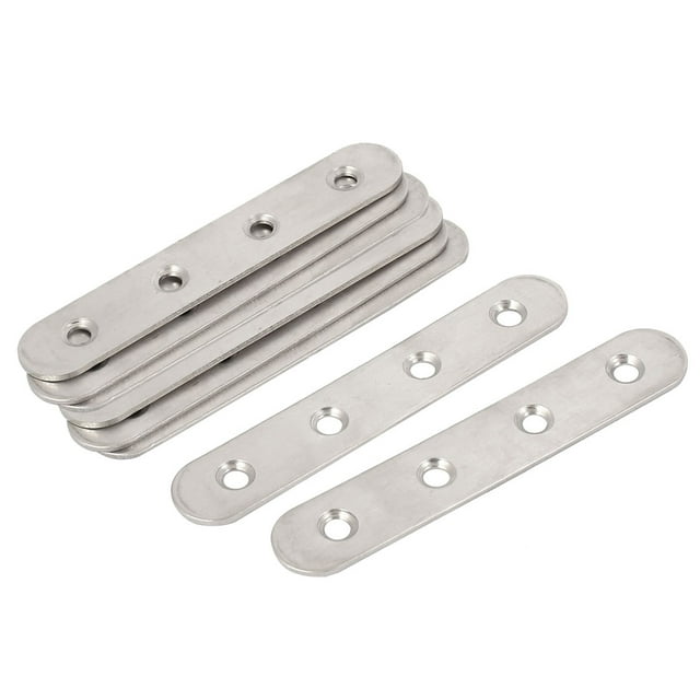 Unique Bargains Plaque de Réparation Plate Droite 4 Trous 100x17x2mm 8 Pcs