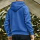 thumbnail image 4 of Sudadera con capucha para hombre, estilo informal, con capucha, color liso, mangas largas en los hombros, blusa de poliéster., 4 of 5