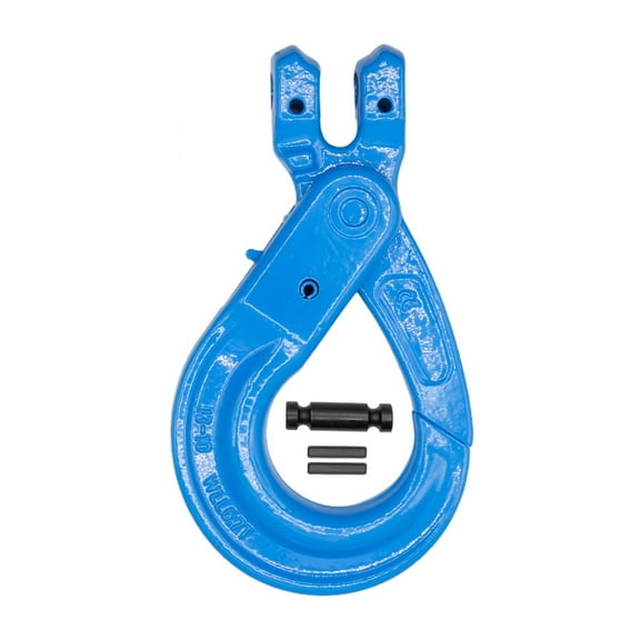 1/2" G100 Clevis Self-Locking Hook, Blue Alloy Steel, 15,000 lbs WLL – Heavy Duty Rigging Hook for 1/2" Lifting Chains, Wire Ropes, Slings, Overhead Lifting & Industrial Use