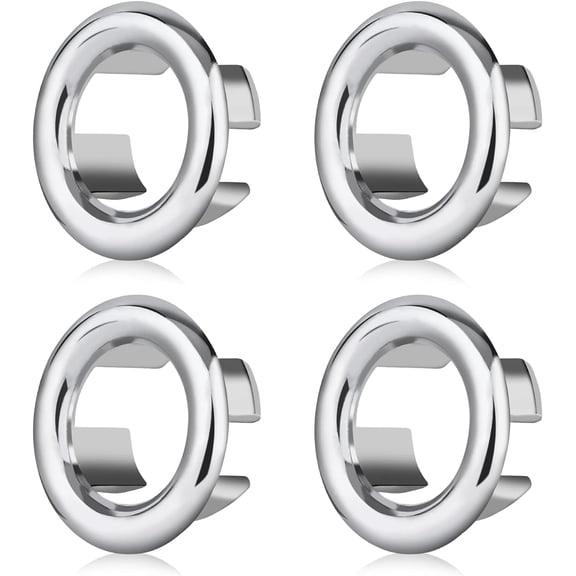 4Pcs Sink Overflow Ring,Bathroom Sink Overflow Hole Cover,Wash Basin Overflow Decorative Cover Kitchen Bathroom Sink Overflow Cover,Sink Hole Cover