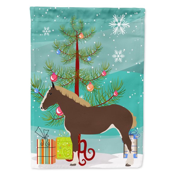 Caroline's Treasures BB9273GF Percheron Horse Christmas Flag Garden Size , Small, multicolor