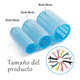 thumbnail image 3 of Tubos De Rizadores De Pelo Plás Autoagarre Hair Rulo 49 pzs, Azul, 3 of 5