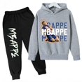 thumbnail image 5 of Conjunto de sudadera y pantalones con estampado de Mbappé para niños, primavera y otoño, conjunto de ropa deportiva de 2 piezas para niños y niñas, ropa para niños, 5 of 5