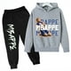 thumbnail image 5 of Conjunto de sudadera y pantalones con estampado de Mbappé para niños, primavera y otoño, conjunto de ropa deportiva de 2 piezas para niños y niñas, ropa para niños, 5 of 5