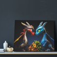 thumbnail image 3 of Fuzoiu Playful Colorful Dragons Flowers Print Canvas Wall Art for Bathrooms,Wall Decor for Bedroom,Framed Artwork for Wall,Modern Wall Decorations Prints Picture for Kitchen Home, 3 of 6