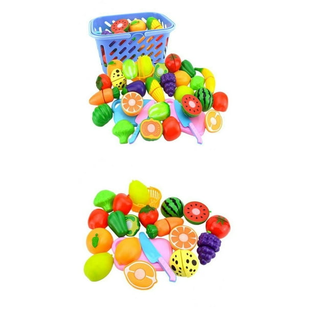 Juegos de imaginación,Pretend Play Food Set Niños pequeños Juguetes de corte,Juegos de rol para niños Juego de corte de vegetales para alimentos de cocina,Pizza Fruta Vegetal Simulación
