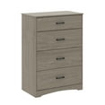 thumbnail image 2 of Sauder Beginnings 4-Drawer Dresser, Silver Sycamore Finish, 2 of 10
