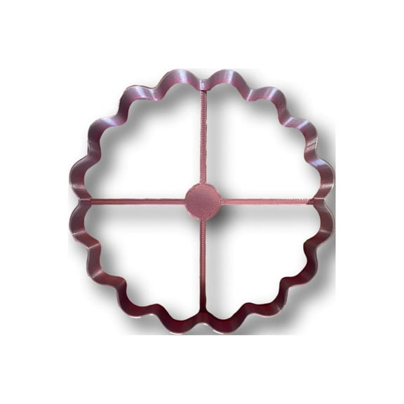 Circle Flower Outline Cookie Cutter (5 inches)