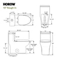 thumbnail image 4 of HOROW One Piece Elongated Toilet with Dual Flush, 1.28 GPF, 10" Rough-In, Soft Closing Seat for Bathroom, 4 of 9