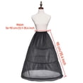 thumbnail image 3 of CYYPLAS Women's 3 Hoop a-Line Floor Length Black Wedding Ball Gown Petticoat Underskirt for Bridal Regular 1PC, 3 of 5