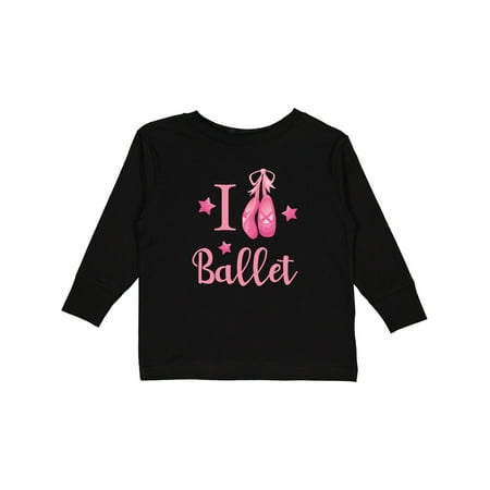 

Inktastic I Love Ballet Girls Long Sleeve Toddler T-Shirt