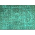 thumbnail image 1 of Ahgly Company Machine Washable Indoor Rectangle Persian Turquoise Blue Traditional Area Rugs, 6' x 9', 1 of 4