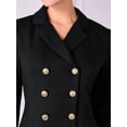 thumbnail image 4 of DARING DIVA Tweed Blazer Collared Double Breasted A-Line Dress 2XL Black, 4 of 6