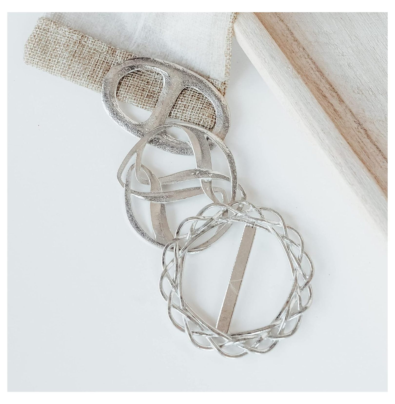Handmade Scarf Ring Gift Set - Scarf Clips for Women Scarves - Women Gift Ideas Under $50