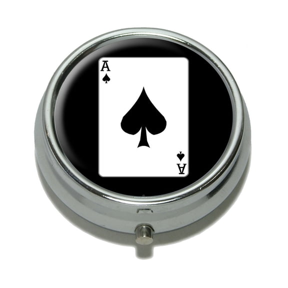 Playing Cards Ace of Spades Pill Box
