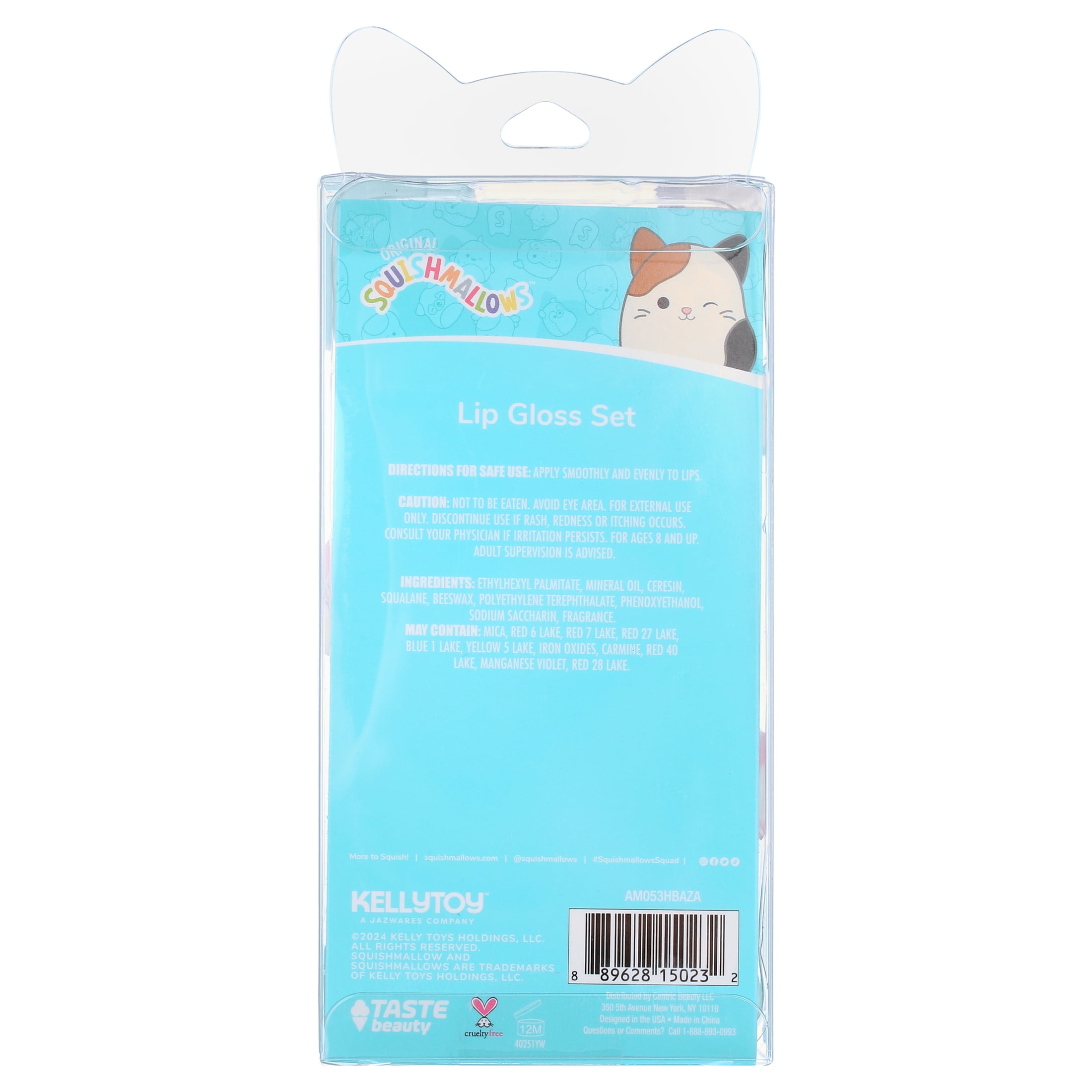 Squishmallows Molded Lip Balm, 2 Pack, Coconut & Strawberry
